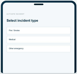 Select Incident Type Screen